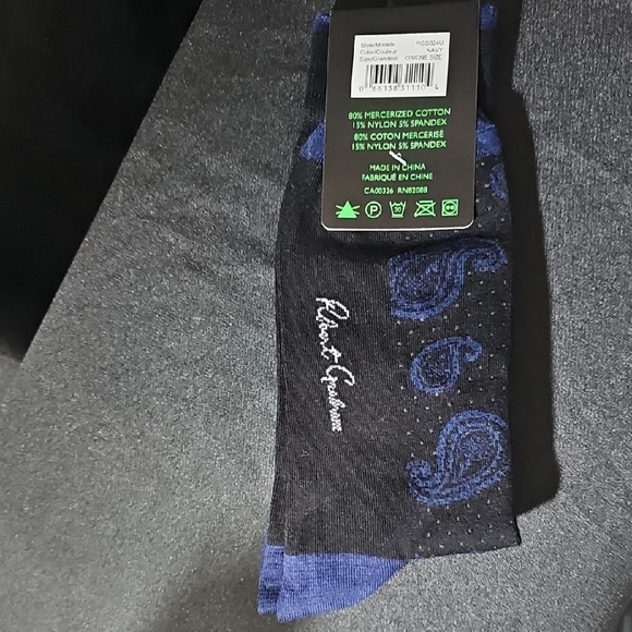 Robert Graham Men's Navy Paisley Socks - Picture 5 of 5